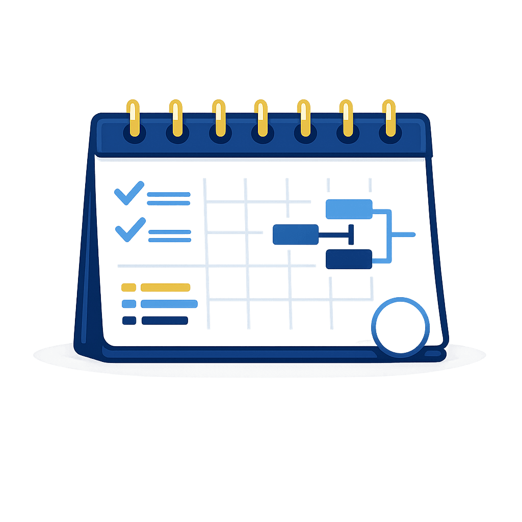 Calendário e organização visual de torneios